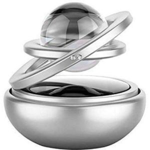 Stela Car Dashboard Solar Air Freshener Double Ring Perfume Aroma Diffuser 360 Degree Auto Rotating Suspension
