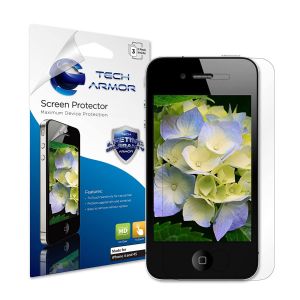 Tech Armor Clear Screen Protector for Apple iPhone 4/4S HD Clear (Pack of 3)