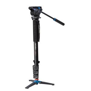Benro Aluminum 4 Series Flip-Lock Video Monopod Kit w/ 3-Foot Articulating Base and S4 Video Head (A48FDS4)