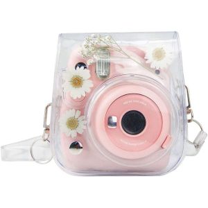 Stela Instax Mini 11 9 8 Camera Bag Transparent Daisy Gypsophila Case Camera Bag