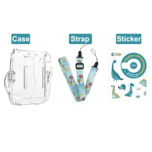 Stela Instax mini 11 camera crystal Transparent case bag with blue trap Camera Bag 