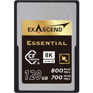 Exascend 120 GB Essential CFexpress Type A Card, Sustained Read 800MB/s,