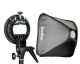 Godox SEUV6060 Soft Box with S Type Bracket Elinchrom Mount Holder and Storage Bag for Canon Nikon Sony Pentax Flash (Black)