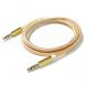 Stela 1.5 m AUX Cable (Compatible with Mobile Phone, Car Stereo, Audio Player, Golden)