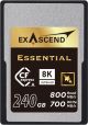 Exascend 240 GB Essential CFexpress Type A Card, Sustained Read 800MB/s,