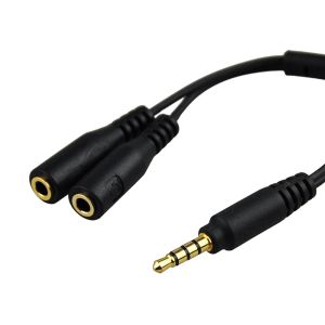 JJC SPY-1 Cable Adapter 3.5mm TRRS Jack Cellphone to Microphone & Headphone Convertor